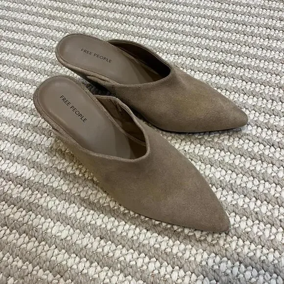 Free People Stellar Mules in Fadded Saddle Suede - Picture 3 of 6